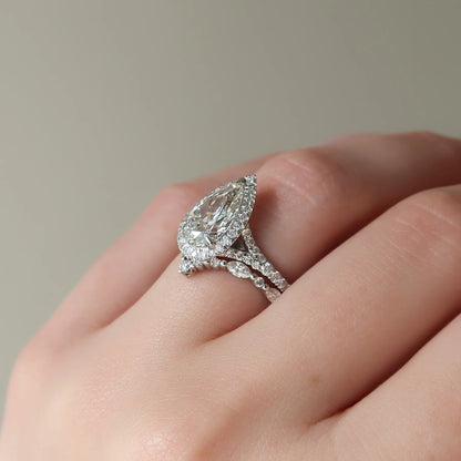 Angel - Pear Pave halo